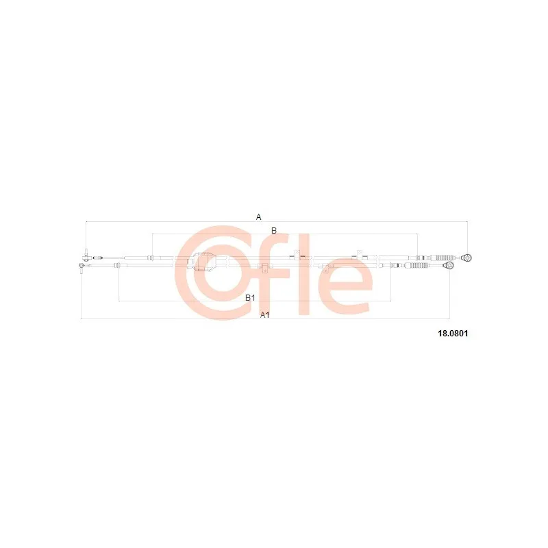 Tirette à câble, boîte de vitesse manuelle COFLE 92.18.0801