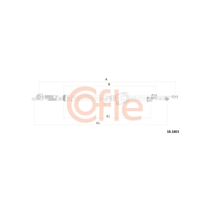 Tirette à câble, boîte de vitesse manuelle COFLE 92.18.1803