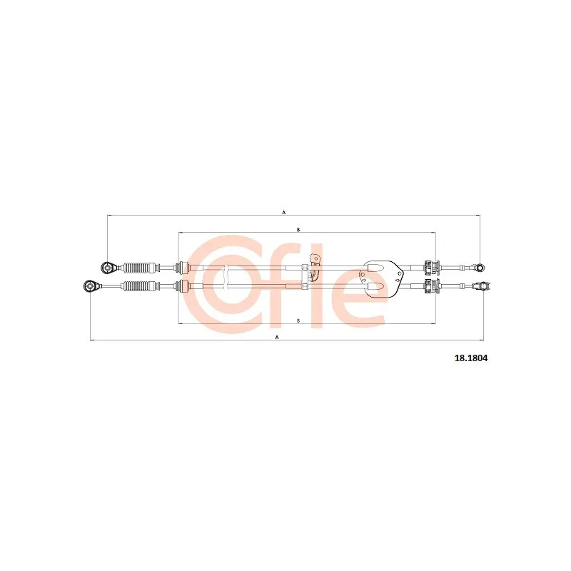 Tirette à câble, boîte de vitesse manuelle COFLE 92.18.1804