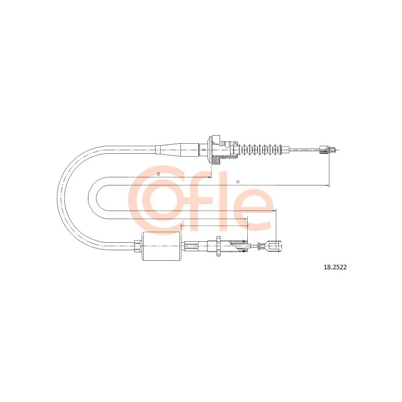 Tirette à câble, commande d'embrayage COFLE 92.18.2522