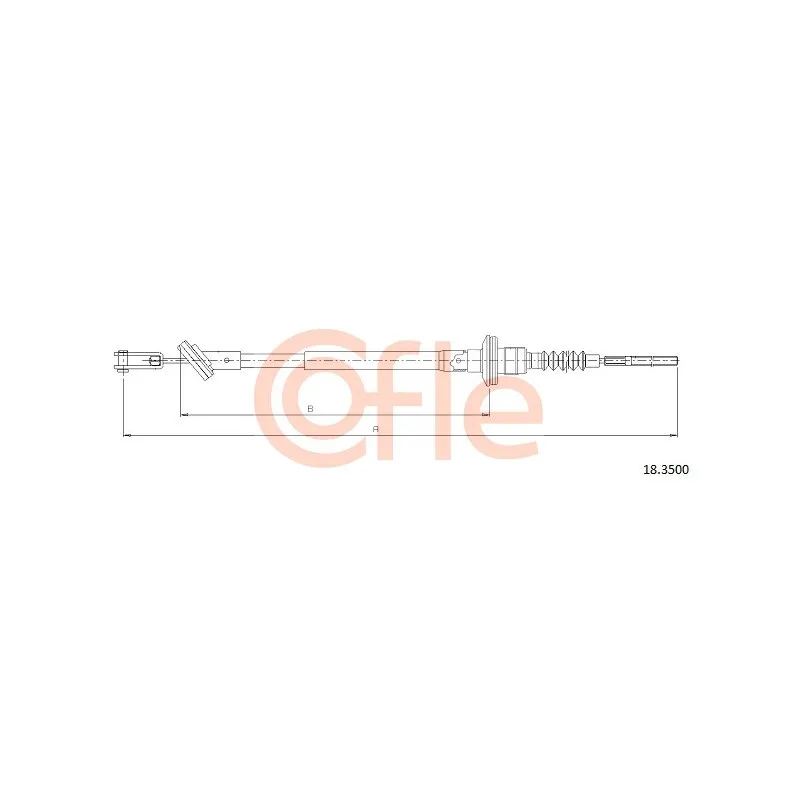 Tirette à câble, commande d'embrayage COFLE 92.18.3500