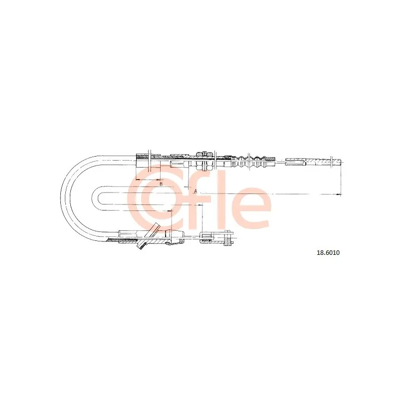 Tirette à câble, commande d'embrayage COFLE 92.18.6010