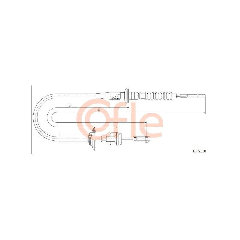 Tirette à câble, commande d'embrayage COFLE 92.18.6110
