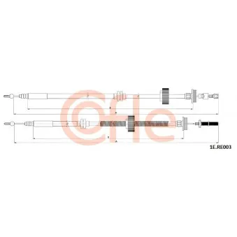 Tirette à câble, frein de stationnement COFLE 92.1E.RE003