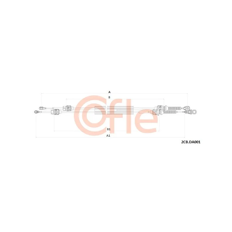 Tirette à câble, boîte de vitesse manuelle COFLE 92.2CB.DA001