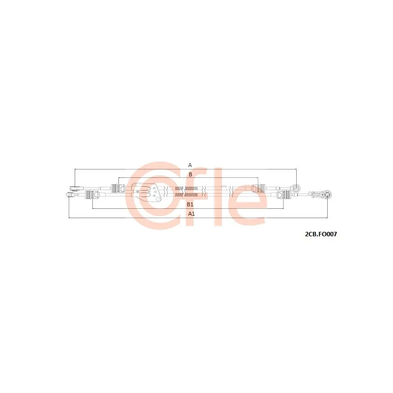 Tirette à câble, boîte de vitesse manuelle COFLE 92.2CB.FO007