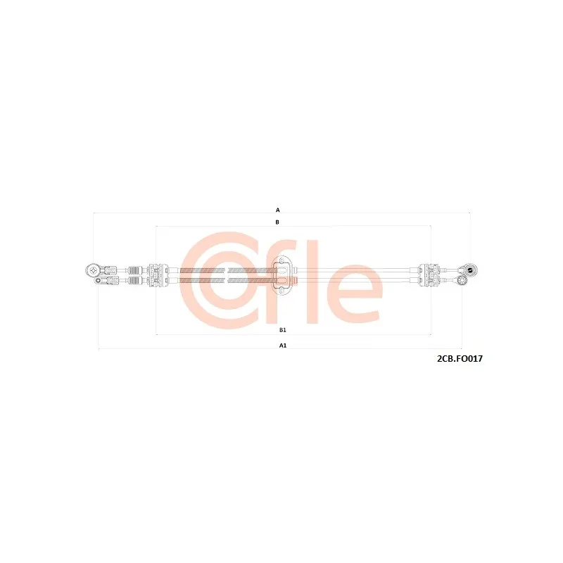 Tirette à câble, boîte de vitesse manuelle COFLE 92.2CB.FO017
