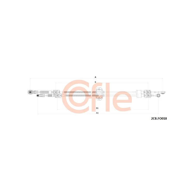 Tirette à câble, boîte de vitesse manuelle COFLE 92.2CB.FO018