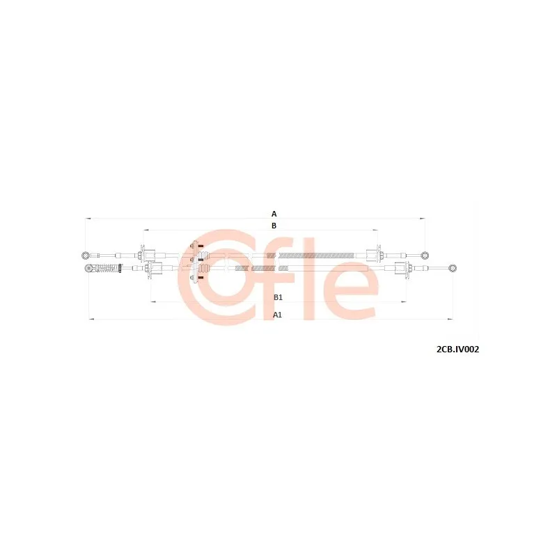 Tirette à câble, boîte de vitesse manuelle COFLE 92.2CB.IV002