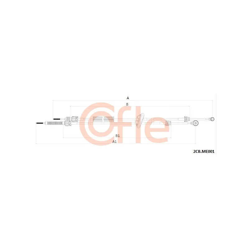 Tirette à câble, boîte de vitesse manuelle COFLE 92.2CB.ME001