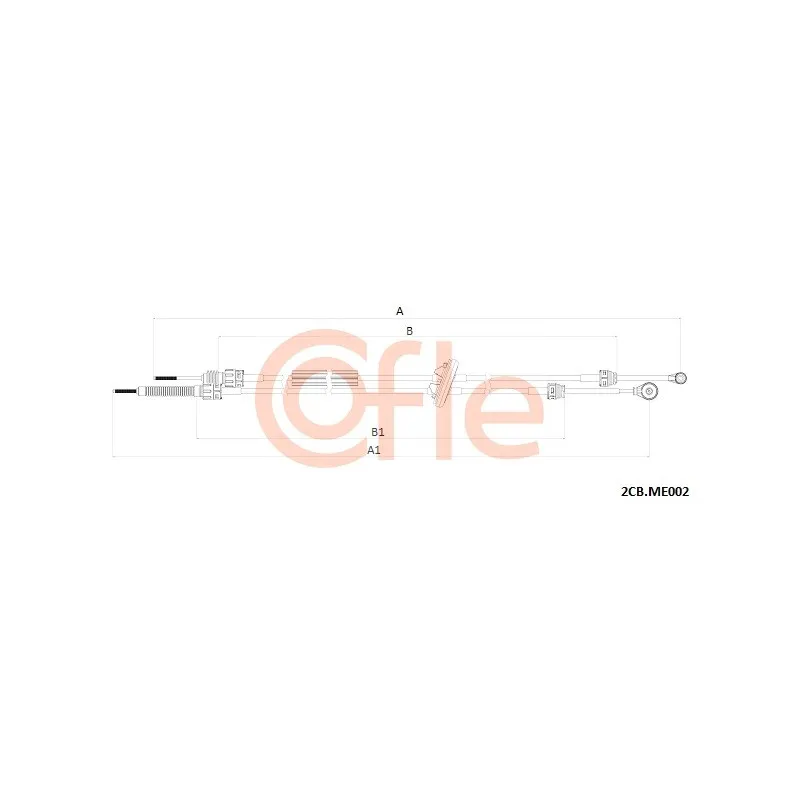 Tirette à câble, boîte de vitesse manuelle COFLE 92.2CB.ME002