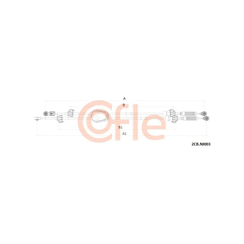 Tirette à câble, boîte de vitesse manuelle COFLE 92.2CB.NI003