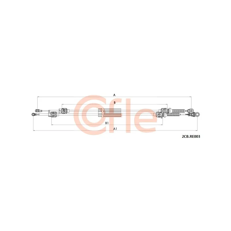 Tirette à câble, boîte de vitesse manuelle COFLE 92.2CB.RE003