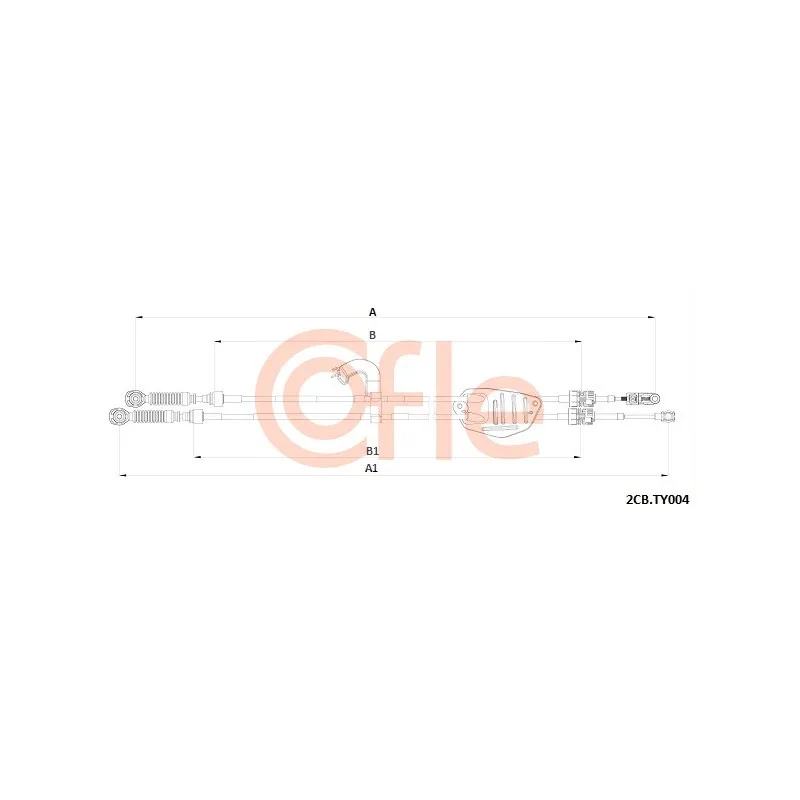 Tirette à câble, boîte de vitesse manuelle COFLE 92.2CB.TY004