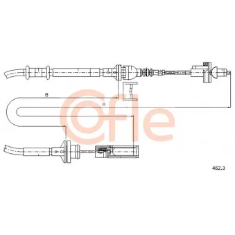 Tirette à câble, commande d'embrayage COFLE 92.462.3