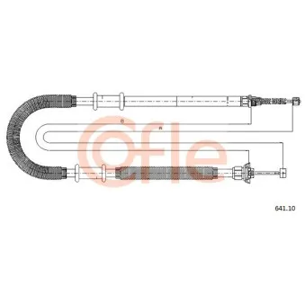Tirette à câble, frein de stationnement COFLE 92.641.10