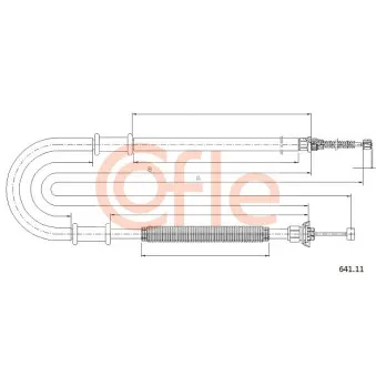 Tirette à câble, frein de stationnement COFLE 92.641.11
