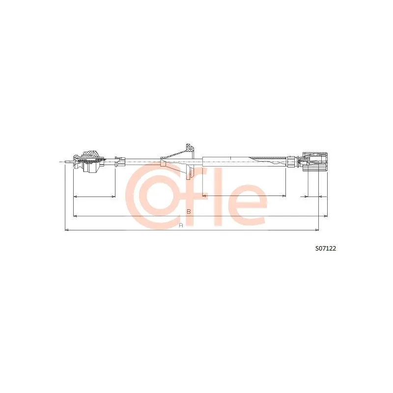 Câble flexible de commande de compteur COFLE 92.S07122