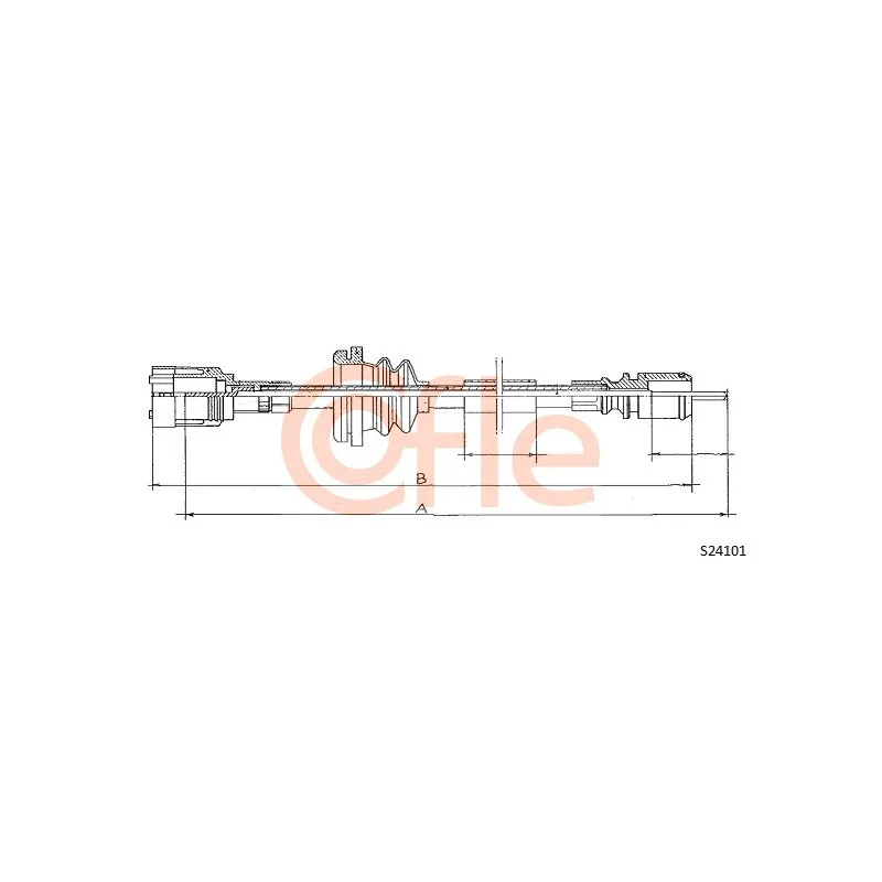 Câble flexible de commande de compteur COFLE 92.S24101