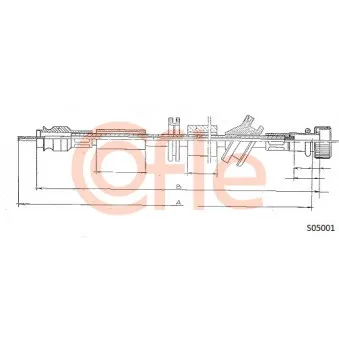 Câble flexible de commande de compteur COFLE S05001