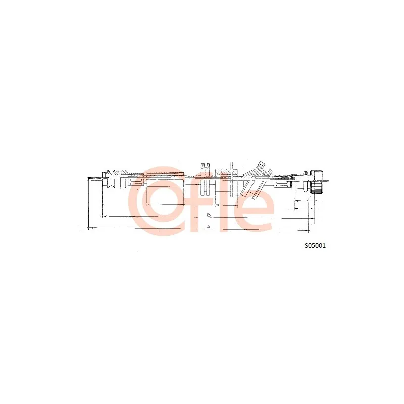 Câble flexible de commande de compteur COFLE S05001