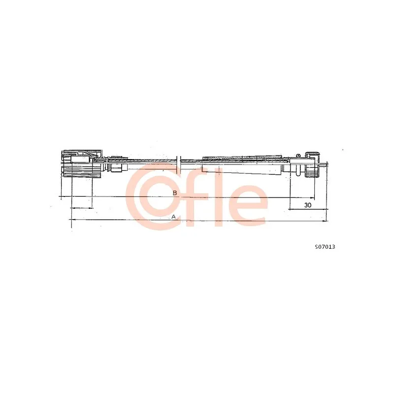 Câble flexible de commande de compteur COFLE S07013