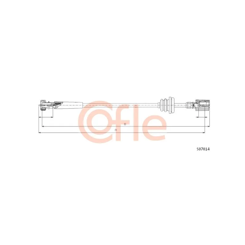 Câble flexible de commande de compteur COFLE S07014