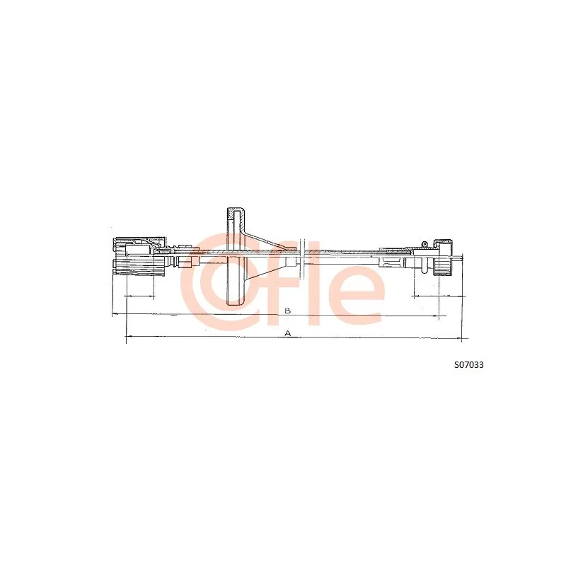Câble flexible de commande de compteur COFLE S07033