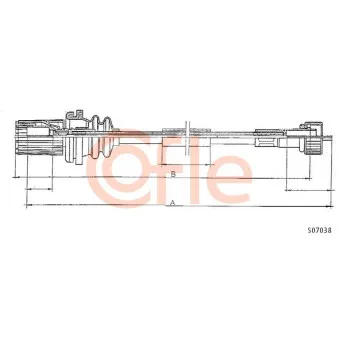 Câble flexible de commande de compteur COFLE S07038