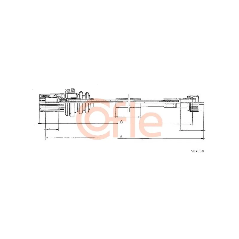 Câble flexible de commande de compteur COFLE S07038
