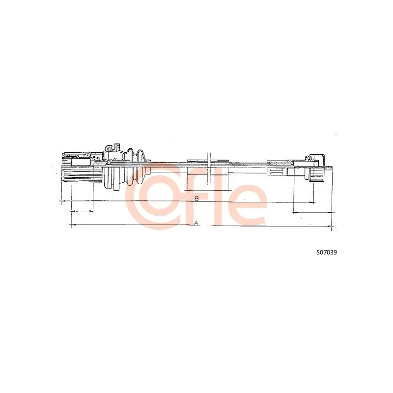Câble flexible de commande de compteur COFLE S07039