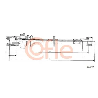 Câble flexible de commande de compteur COFLE S07040