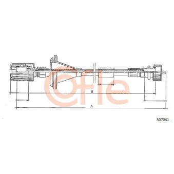 Câble flexible de commande de compteur COFLE S07041