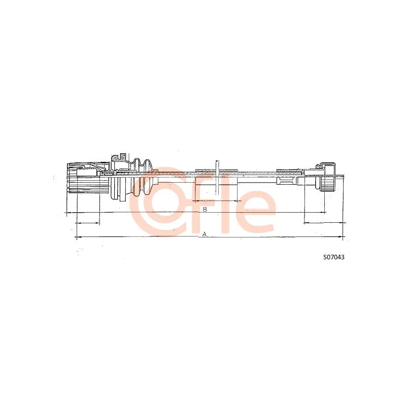 Câble flexible de commande de compteur COFLE S07043