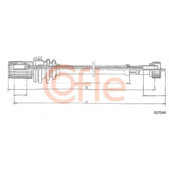 Câble flexible de commande de compteur COFLE S07044