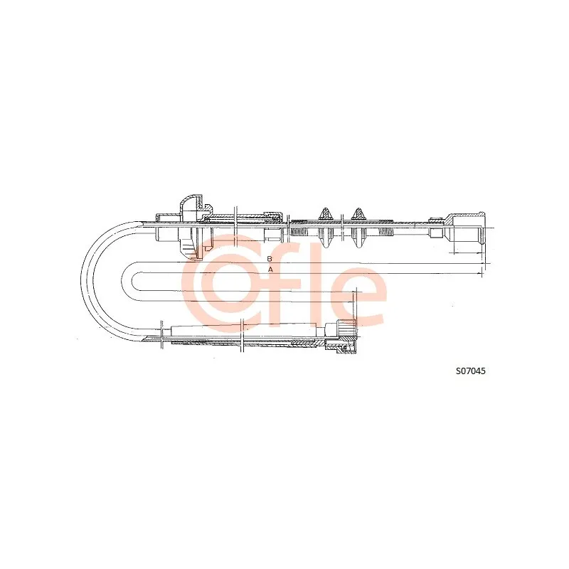 Câble flexible de commande de compteur COFLE S07045