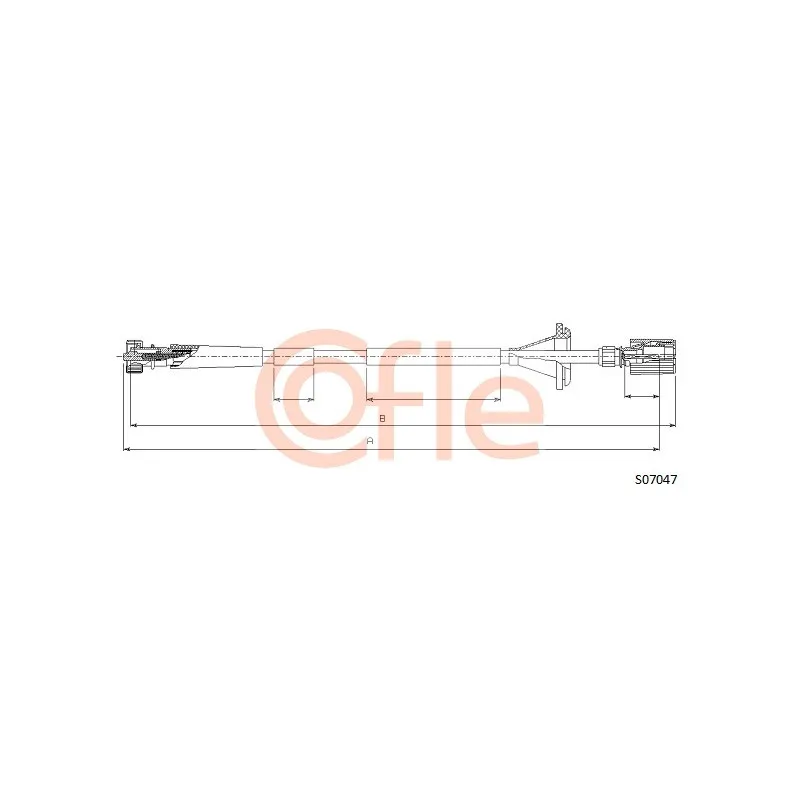 Câble flexible de commande de compteur COFLE S07047