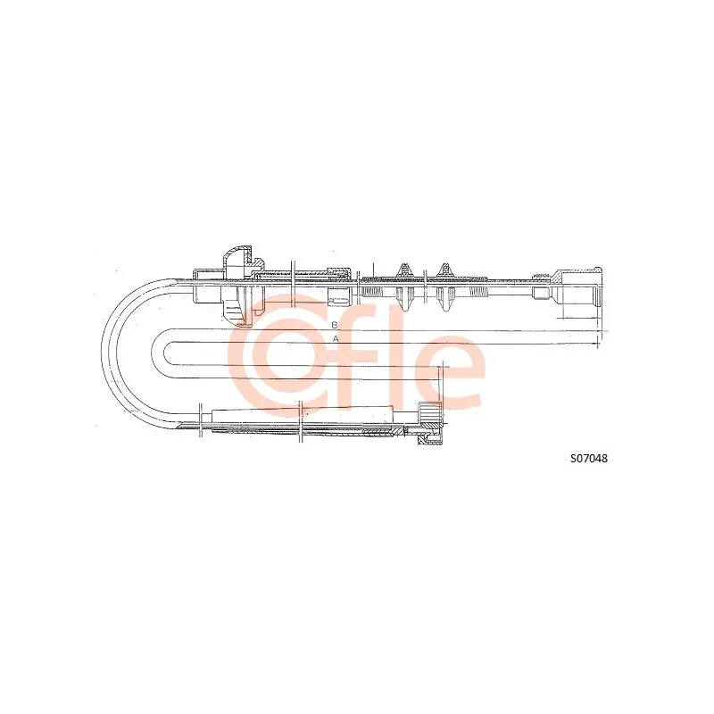 Câble flexible de commande de compteur COFLE S07048