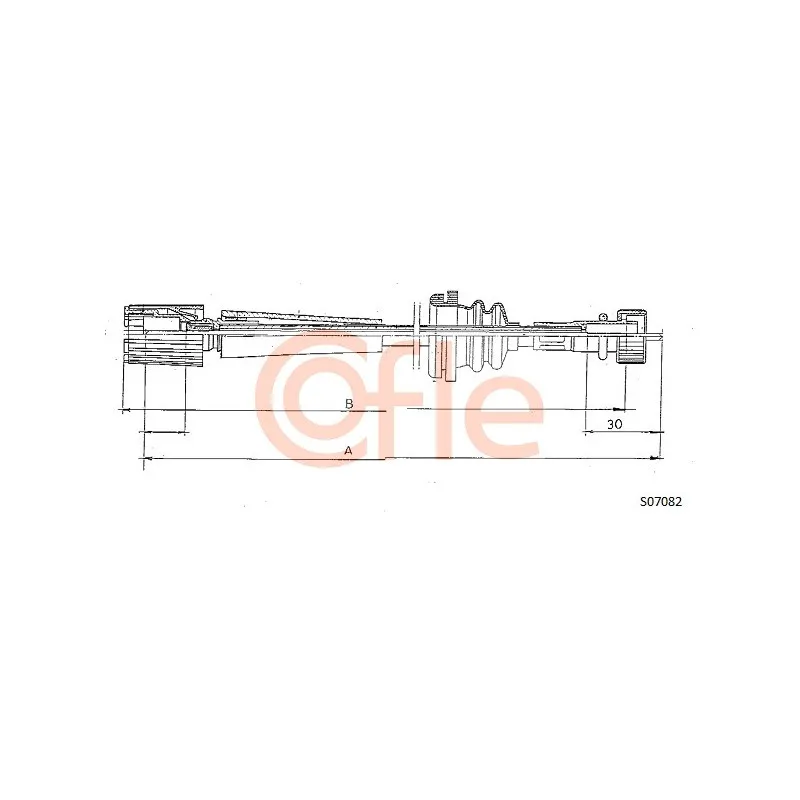 Câble flexible de commande de compteur COFLE S07082