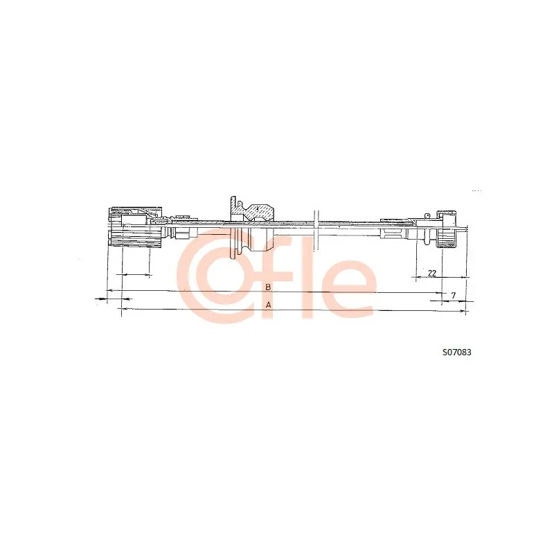 Câble flexible de commande de compteur COFLE S07083
