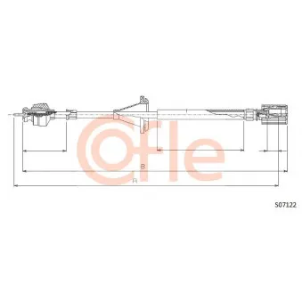 Câble flexible de commande de compteur COFLE S07122