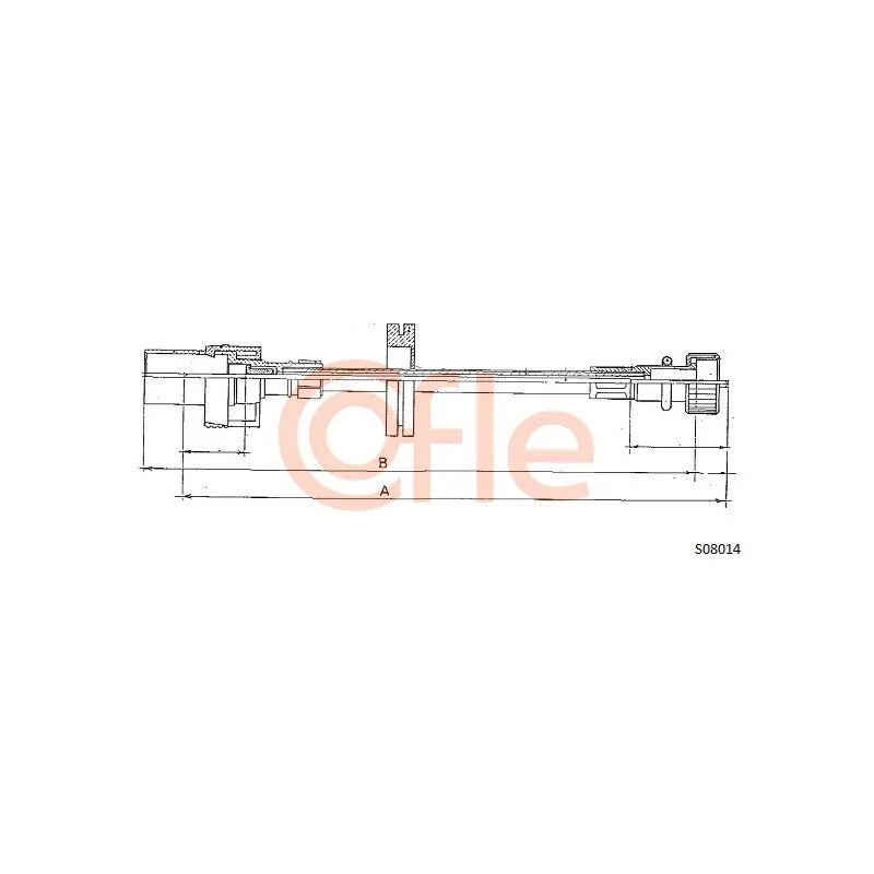 Câble flexible de commande de compteur COFLE S08014