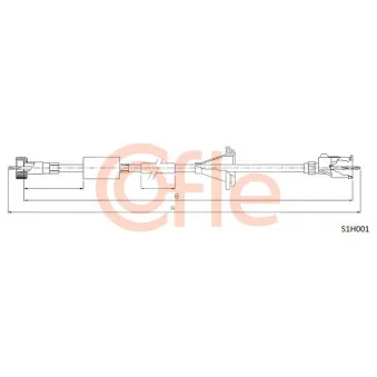 Câble flexible de commande de compteur COFLE S1H001