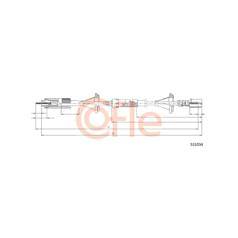 Câble flexible de commande de compteur COFLE S31034