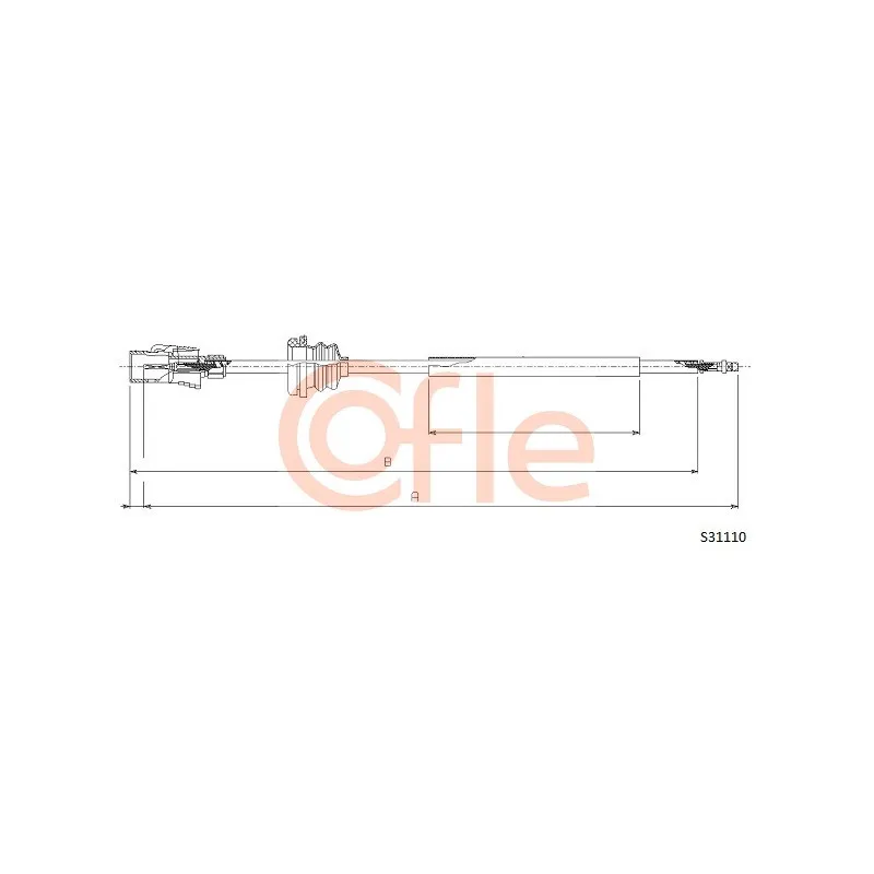 Câble flexible de commande de compteur COFLE S31110