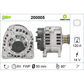 Alternateur VALEO 200005