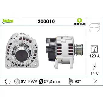 Alternateur VALEO 200010
