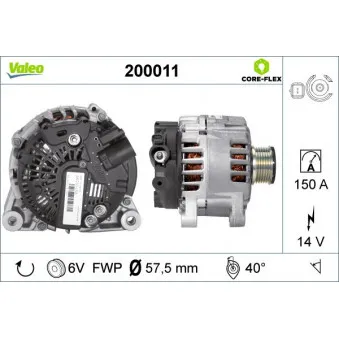 Alternateur VALEO 200011