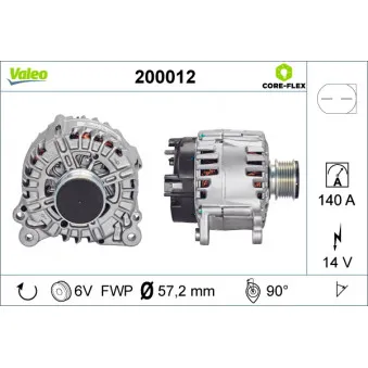 Alternateur VALEO 200012