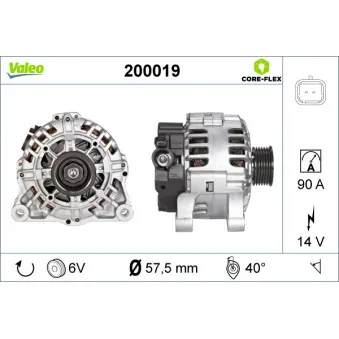 Alternateur VALEO 200019